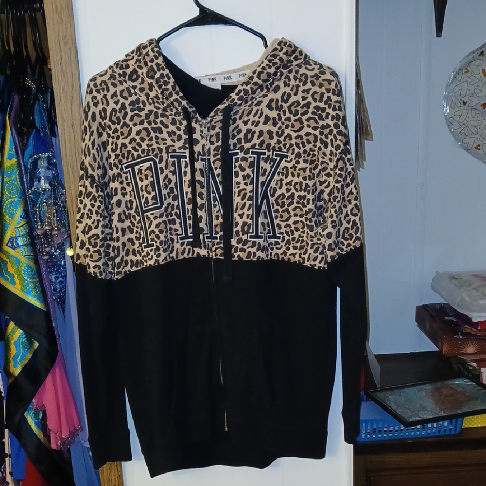 Victoria's Secret Pink Leopard Print Hoodie